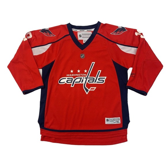 Reebok Washington Capitals Jersey Youth L/XL Red Nicklas Backstrom 19 NHL Hockey - Picture 1 of 12